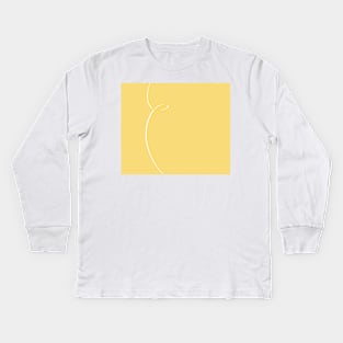 Pastel Yellow Abstract #yellow #ribbon #abstract #pastel #color #unicolored #homedecor Kids Long Sleeve T-Shirt